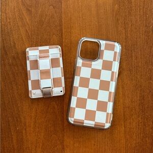 Walli Checkered Phone Case and Card Holder
